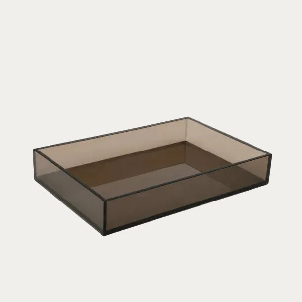 Tabuleiro Acrílico 30x20x5cm Castanho